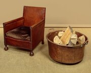 Large Copper Log Bin C.1890