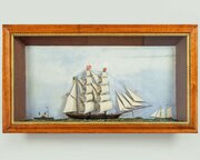 Large Diorama Of The Barque Glynllifon C.1900