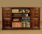 Long Oak Bookcase & Cabinet C.1910
