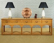 Long Pale Oak Potboard Dresser Base