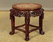 Low Chinese Marble Top Side Table C.1900