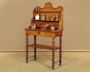 Oak Side Table with Shelves c1870