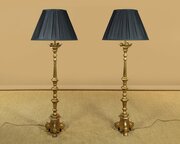 Pair Of Brass Floor Lamps