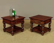 Pair Of Low Oak Side Tables