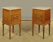 Pair Of Oak Bedside Cabinets C.1910