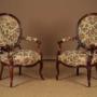 Pair of Rosewood Armchairs c.1880.