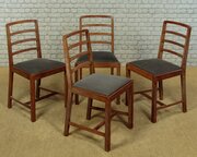 Set Of Four Heals Limed Oak Dining Chairs C.1930