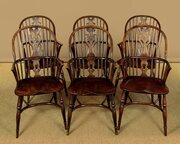 Set Of Six Windsor Armchairs
