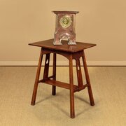 Small Oak Arts  Crafts Side Table c1900