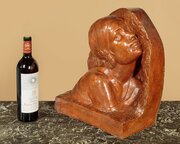 Terracotta Bust Of A Girl By Gilbert Privat C.1930