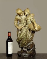 Terracotta Figure Group By Goldscheider C.1900