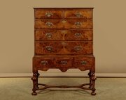 Walnut Chest on Stand c 1930