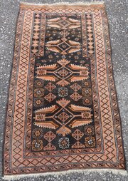 Antique Afghan Prayer Rug. 143cm X 86cm.