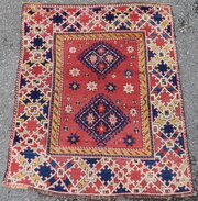 Antique Bergama Rug. Early 19th Century.120cm X 99