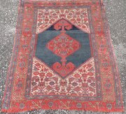 Antique Kurdish Bijar Rug. 150cm X 125cm.