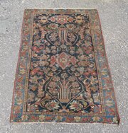 Authentic Distressed Antique SAROUK Rug. 162cmX110