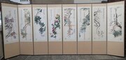 Chinese Eight Fold Screen. Qi Baishi Painting Era