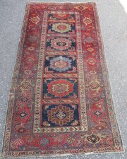 Distressed Antique North West Persian Long Rug. 