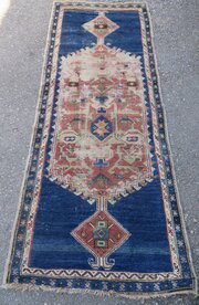Distressed Antique Turkish Long Rug Runner. 251cm 