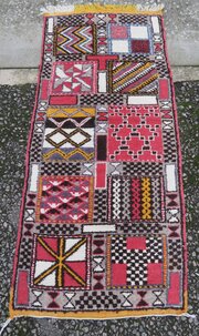 Moroccan Berber Piled Rug. 154cm X 70cm.
