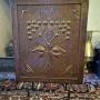 Copper Arts & Crafts Grape & Leaf Fire Screen