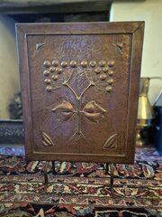 copper arts crafts grape leaf fire screen Copper Arts Crafts Grape Leaf Fire Screen