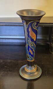 Gouda Made In Holland Eno Pattern Trumpet Vase