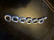 Lysgards Danish Brutalist Hammered Pewter Bracelet