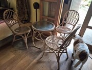 Vintage Angraves Cane Conservatory Chairs & Table