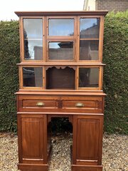 Victorian Mahogany Secretaire Bookcase