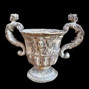 English Baroque Lead Urn, Bulbeck Foundry, 1880