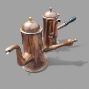 Georgian Copper Chocolate / Coffee Pots