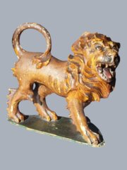 Georgian Period Carved & Polychromed Lion