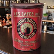 Huge, Wholesale Size Coffee Advertising Tin.