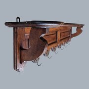 Vintage Oak Coat Rack
