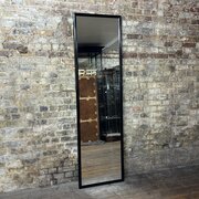 1930s Black Framed Shop Mirror