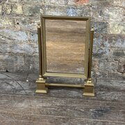 1930s Brass Rectangular Dressing Table Mirror