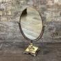 1930s Brass and Onyx Dressing Table Mirror