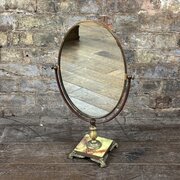 1930s Brass And Onyx Dressing Table Mirror