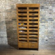 1940s–1950s Oak Haberdashery Cabinet