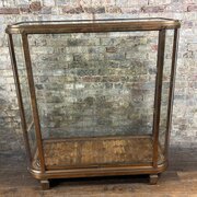 Art Deco Brass-Framed Shop Display Cabinet