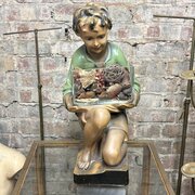 Art Deco Figure Of A Boy Holding A Tray