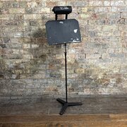 Industrial Lectern Stand With Lamp Attachment