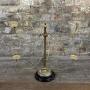 Late Victorian Brass & Ceramic Hat Stand