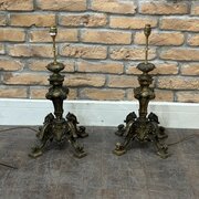 Pair Of Late Victorian Gilt Bronze Lamp Bases