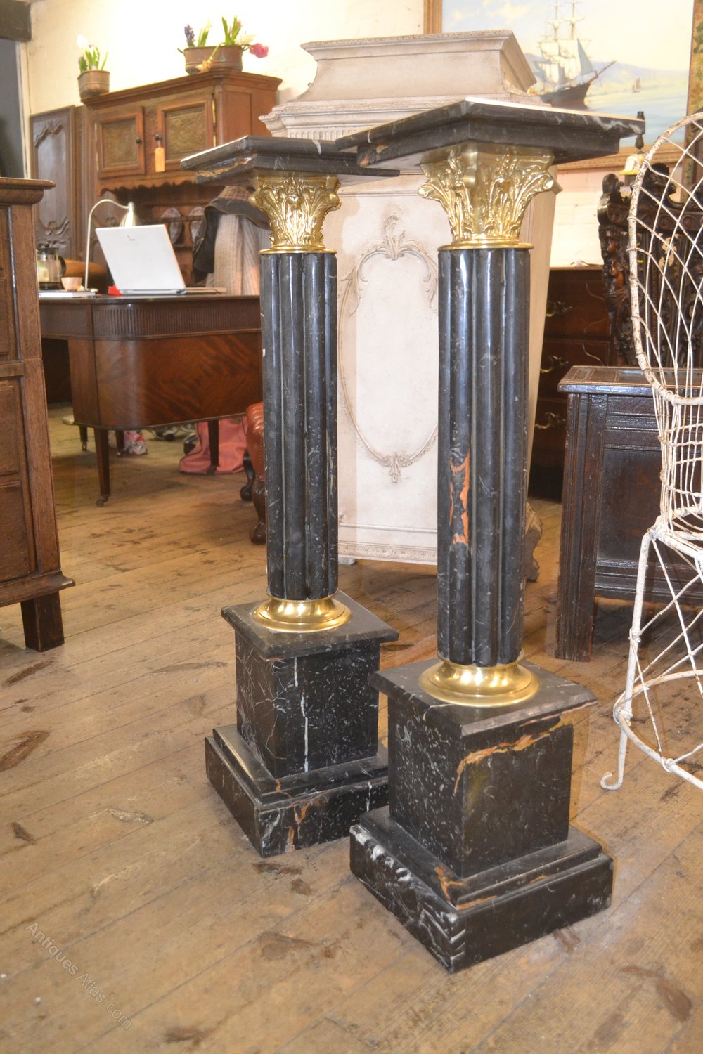 Antiques Atlas Black Marble Pillars