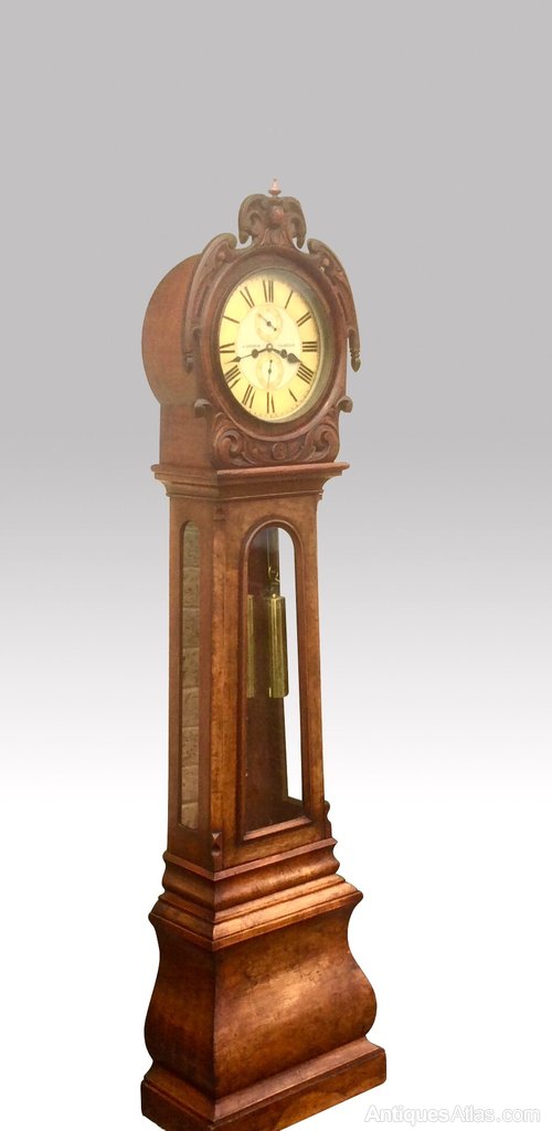 Antiques Atlas Burr Walnut Drumhead Grandfather Clock,J Griffin