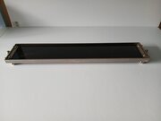 Art Deco Vitrolite And Chrome Tray