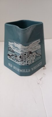 Rare Blue Bushmills Whiskey Bar Water Jug