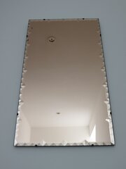Art Deco Copper Rose Glass Geometric Bevelled Edge